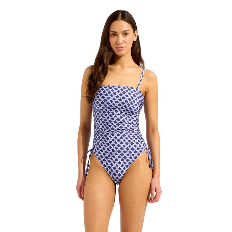 Seafolly Marseille DD Drawstring Bandeau One Piece Swimsuit image number 0